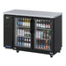 Turbo Air TBB-24-48SGD-N 49 1/8" Bar Refrigerator - 2 Swinging Glass Doors, Black, 115v-cityfoodequipment.com