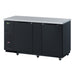 Turbo Air TBB-3SBD-N6 69" Bar Refrigerator - 2 Swinging Solid Doors, Black, 115v-cityfoodequipment.com