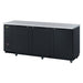Turbo Air TBB-4SBD-N 90 3/8" Bar Refrigerator - 3 Swinging Solid Doors, Black, 115v-cityfoodequipment.com