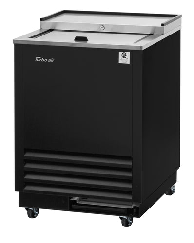 Turbo Air TBC-24SB-GF-N6 1 Section Glass Chiller w/ 48 Mug Capacity, Black, 115v-cityfoodequipment.com