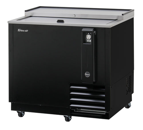 Turbo Air TBC-36SB-N6 36 3/4" Forced Air Bottle Cooler - Holds (288) 12 oz Bottles, Black, 115v-cityfoodequipment.com