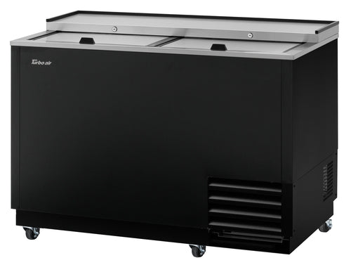 Turbo Air TBC-50SB-GF-N 2 Section Glass Chiller w/ 140 Mug Capacity, Black, 115v-cityfoodequipment.com