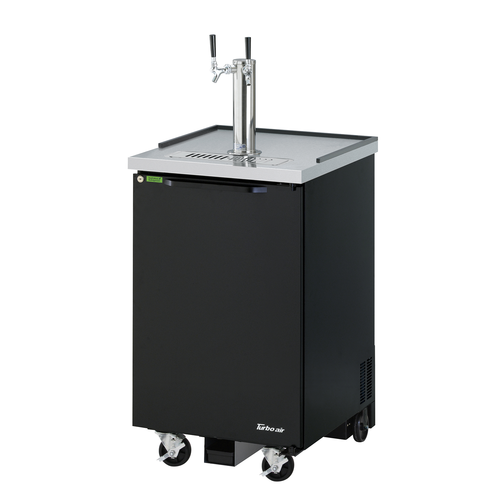 Turbo Air TBD-1SBD-N6 23 5/8" Kegerator Beer Dispenser w/ (1) 1/2 Barrel Capacity - (1) Column, Black, 115v-cityfoodequipment.com