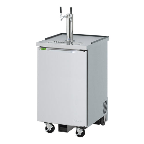 Turbo Air TBD-1SDD-N6 23 5/8" Kegerator Beer Dispenser w/ (1) 1/2 Barrel Capacity - (1) Column, Stainless, 115v-cityfoodequipment.com