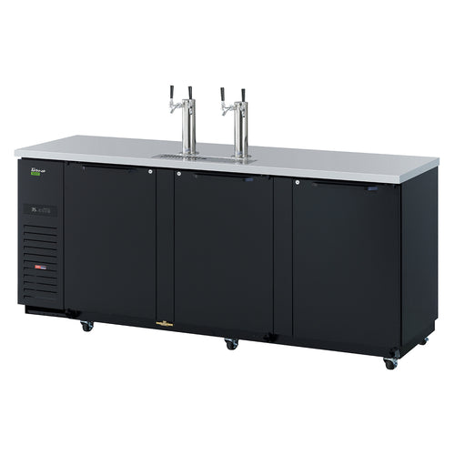 Turbo Air TBD-4SBD-N 90 3/8" Kegerator Beer Dispenser w/ (4) 1/2 Barrel Capacity - (2) Columns, Black, 115v-cityfoodequipment.com