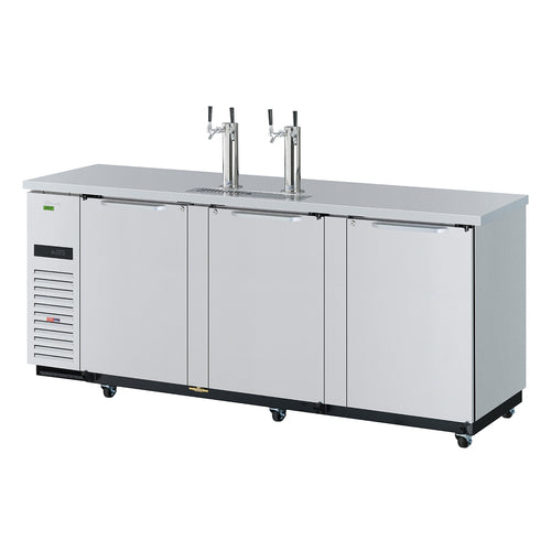 Turbo Air TBD-4SDD-N 90 3/8" Kegerator Beer Dispenser w/ (4) 1/2 Barrel Capacity - (2) Columns, Stainless, 115v-cityfoodequipment.com