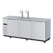 Turbo Air TBD-4SDD-N 90 3/8" Kegerator Beer Dispenser w/ (4) 1/2 Barrel Capacity - (2) Columns, Stainless, 115v-cityfoodequipment.com