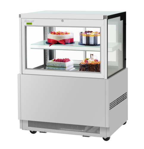 Turbo Air TBP36-46FN-S 35 3/8" Full Service Bakery Display Case w/ Straight Glass - (2) Levels, 115v-cityfoodequipment.com