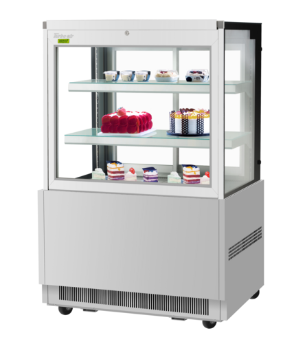 Turbo Air TBP36-54FN-S 35 3/8" Full Service Bakery Display Case w/ Straight Glass - (3) Levels, 115v-cityfoodequipment.com
