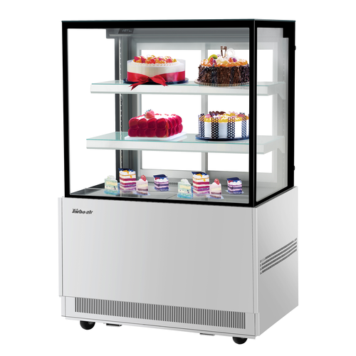 Turbo Air TBP36-54NN-S 35 3/8" Full Service Bakery Display Case w/ Straight Glass - (3) Levels, 115v-cityfoodequipment.com