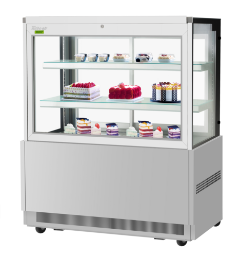 Turbo Air TBP48-54FN-S 47 1/2" Full Service Bakery Display Case w/ Straight Glass - (3) Levels, 115v-cityfoodequipment.com