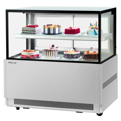 Turbo Air TBP60-46NN-S 59" Full Service Bakery Display Case w/ Straight Glass - (2) Levels, 115v-cityfoodequipment.com