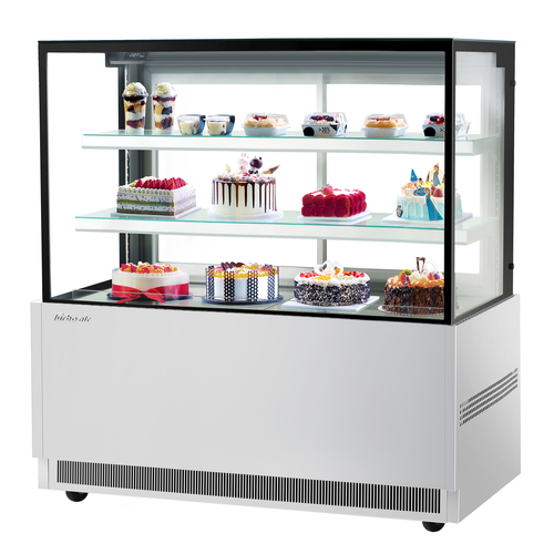 Turbo Air TBP60-54NN-S 59" Full Service Bakery Display Case w/ Straight Glass - (3) Levels, 115v-cityfoodequipment.com