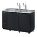 Turbo Air TCB-2SBD-N6 58 7/8" Kegerator Beer Dispenser w/ (2) 1/2 Barrel Capacity - (2) Columns, Black, 115v-cityfoodequipment.com