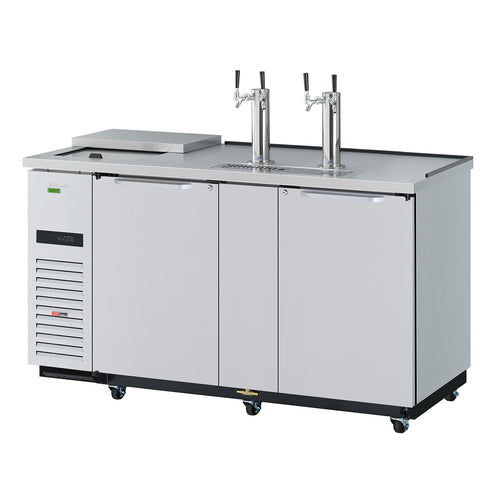 Turbo Air TCB-3SDD-N6 69 1/8" Kegerator Beer Dispenser w/ (3) 1/2 Barrel Capacity - (2) Columns, Stainless, 115v-cityfoodequipment.com