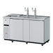 Turbo Air TCB-3SDD-N6 69 1/8" Kegerator Beer Dispenser w/ (3) 1/2 Barrel Capacity - (2) Columns, Stainless, 115v-cityfoodequipment.com