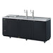 Turbo Air TCB-4SBD-N 90 3/8" Kegerator Beer Dispenser w/ (4) 1/2 Barrel Capacity - (2) Columns, Black, 115v-cityfoodequipment.com