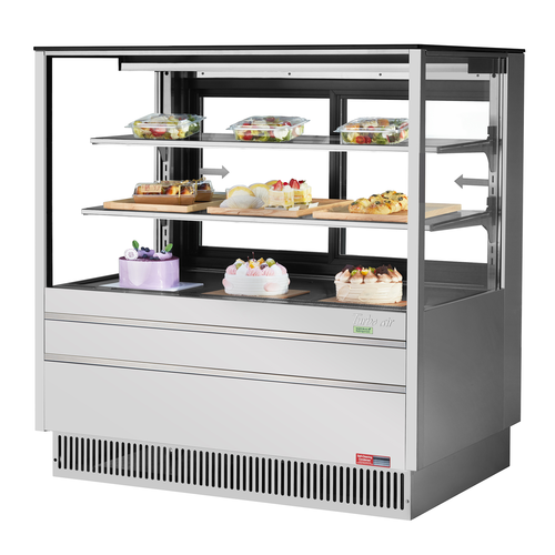 Turbo Air TCGB-48UF-S-N 47 7/8" Full Service Bakery Display Case w/ Straight Glass - (3) Levels, 115v-cityfoodequipment.com