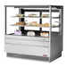 Turbo Air TCGB-48UF-S-N 47 7/8" Full Service Bakery Display Case w/ Straight Glass - (3) Levels, 115v-cityfoodequipment.com