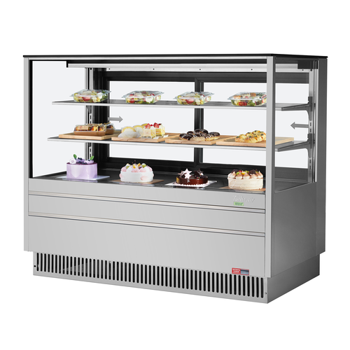 Turbo Air TCGB-60UF-S-N 60 1/2" Full Service Bakery Display Case w/ Straight Glass - (3) Levels, 115v-cityfoodequipment.com