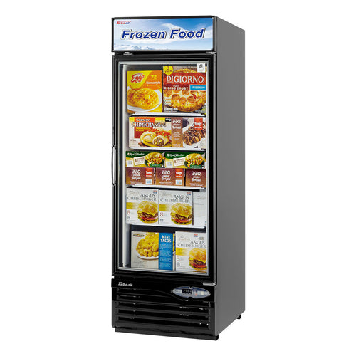Turbo Air TGF-23FB-N 27" One Section Display Freezer w/ Swing Door - Bottom Mount Compressor, Black, 115v-cityfoodequipment.com