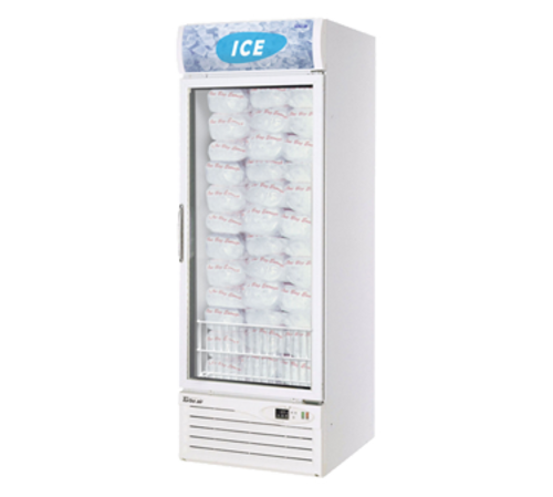 Turbo Air TGIM-23W-N 27" Indoor Ice Merchandiser w/ Bottom Mount Compressor - Glass Door, 115v-cityfoodequipment.com