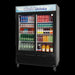 Turbo Air TGM-48R(B)-N 56" TGM Series Two Section Glass Door Merchandiser - (2) Sliding Doors, Black, 115v-cityfoodequipment.com