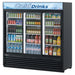 Turbo Air TGM-69R(B)-N 78" TGM Series Three Section Glass Door Merchandiser - (3) Sliding Doors, Black, 115v-cityfoodequipment.com