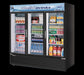 Turbo Air TGM-72RS(B)-N 78" TGM Series Three Section Glass Door Merchandiser - (3) Left/Right Hinge Doors, Black, 115v-cityfoodequipment.com