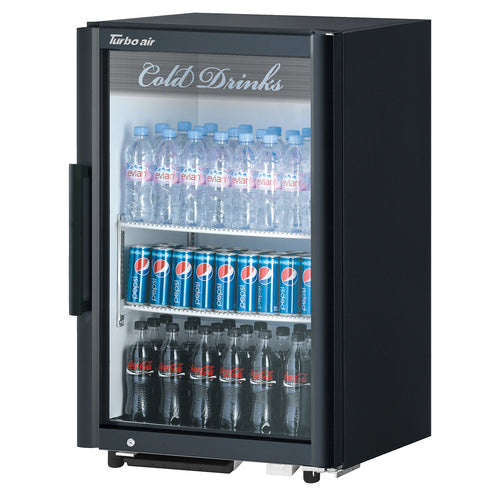 Turbo Air TGM-7SD-N6 25" Countertop Refrigerator w/ Front Access - Swing Door, Black, 115v-cityfoodequipment.com