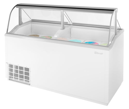 Turbo Air TIDC-70W-N 68" Stand Alone Ice Cream Freezer w/ (12) 3 gal Capacity, 115v-cityfoodequipment.com