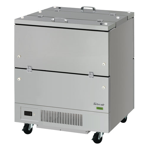 Turbo Air TMKC-34-2-SS-N6 Super Deluxe Milk Cooler w/ Dual Top & Side Access - (512) Half Pint Carton Capacity, 115v-cityfoodequipment.com