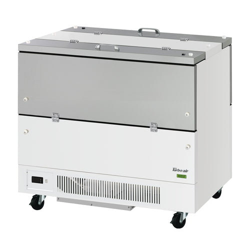 Turbo Air TMKC-49-2-WS-N6 Super Deluxe Milk Cooler w/ Dual Top & Side Access - (768) Half Pint Carton Capacity, 115v-cityfoodequipment.com
