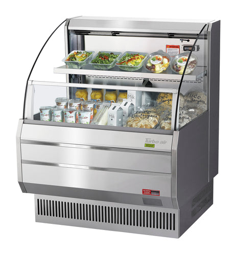 Turbo Air TOM-30LS-N 28 1/8" Horizontal Open Air Cooler w/ (2) Levels, 115v-cityfoodequipment.com