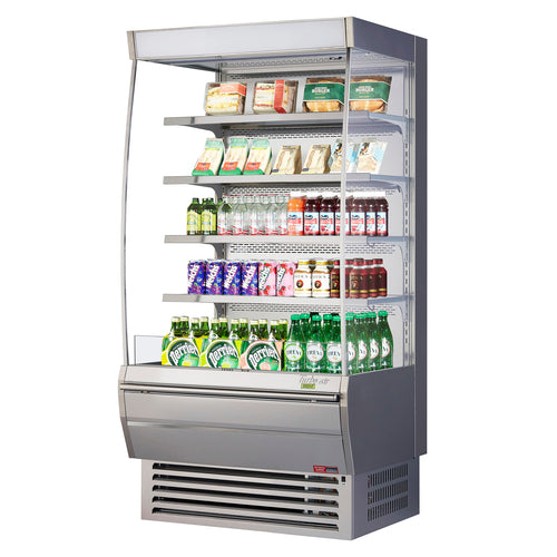 Turbo Air TOM-36DXS-N 35 5/8" Vertical Open Air Cooler w/ (5) Levels, 115v-cityfoodequipment.com