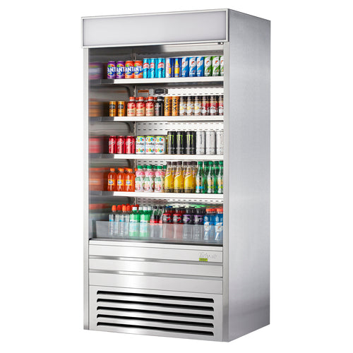 Turbo Air TOM-36ES-N 36" Vertical Open Air Cooler w/ (5) Levels, 115v-cityfoodequipment.com