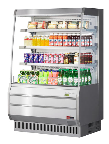 Turbo Air TOM-40MS-N 39 1/8" Vertical Open Air Cooler w/ (4) Levels, 115v-cityfoodequipment.com