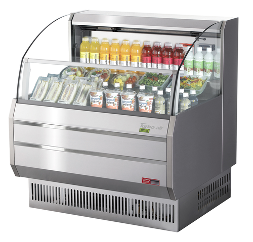 Turbo Air TOM-40SS-N 39" Horizontal Open Air Cooler w/ (2) Levels, 115v-cityfoodequipment.com
