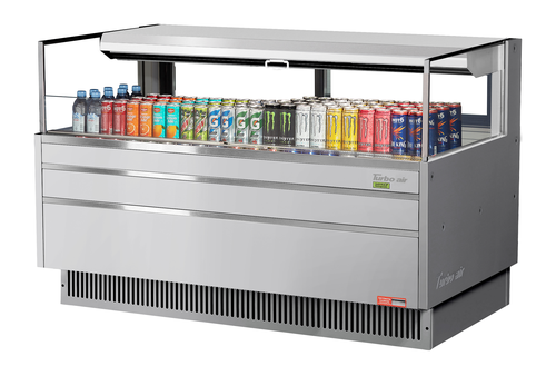 Turbo Air TOM-60L-UFD-S-1S-N 58 3/4" Horizontal Open Air Cooler w/ (1) Level, 115v-cityfoodequipment.com