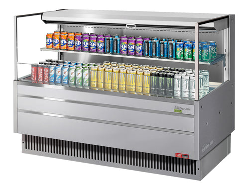 Turbo Air TOM-60L-UF-S-2S-N 58 3/4" Horizontal Open Air Cooler w/ (2) Levels, 115v-cityfoodequipment.com