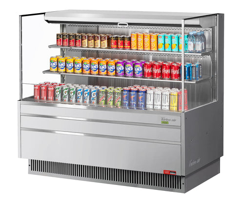 Turbo Air TOM-60L-UF-S-3S-N 58 3/4" Horizontal Open Air Cooler w/ (3) Levels, 115v-cityfoodequipment.com