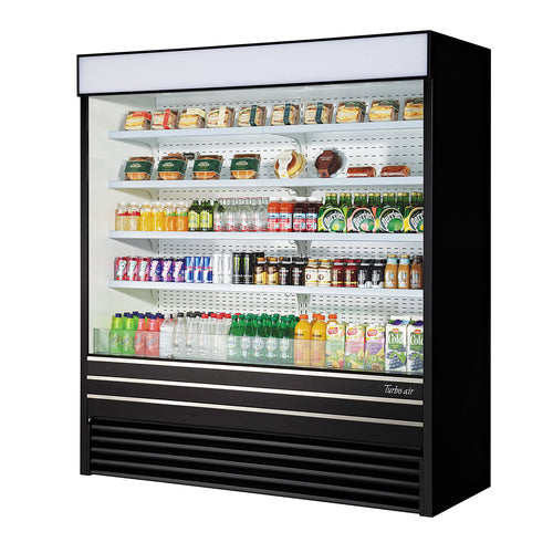 Turbo Air TOM-72EB-N 72" Vertical Open Air Cooler w/ (5) Levels, 220v/1ph-cityfoodequipment.com