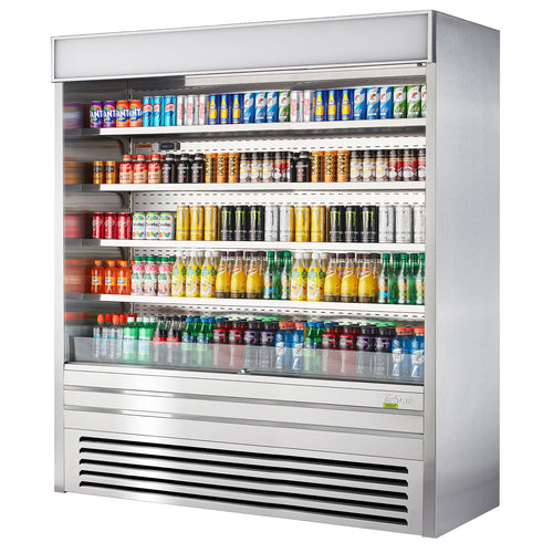 Turbo Air TOM-72ES-N 72" Vertical Open Air Cooler w/ (5) Levels, 220v/1ph-cityfoodequipment.com