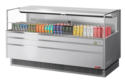 Turbo Air TOM-72L-UF-S-1S-N 70 3/4" Horizontal Open Air Cooler w/ (1) Level, 220v/1ph-cityfoodequipment.com