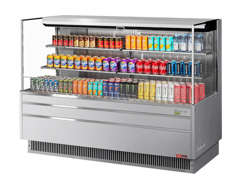 Turbo Air TOM-72L-UF-S-3S-N 70 3/4" Horizontal Open Air Cooler w/ (3) Levels, 220v/1ph-cityfoodequipment.com