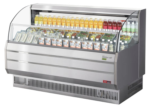 Turbo Air TOM-75SS-N 75 3/4" Horizontal Open Air Cooler w/ (3) Levels, 115v-cityfoodequipment.com