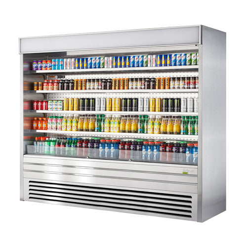 Turbo Air TOM-96ES-N 92 7/8" Vertical Open Air Cooler w/ (5) Levels, 220v/1ph-cityfoodequipment.com