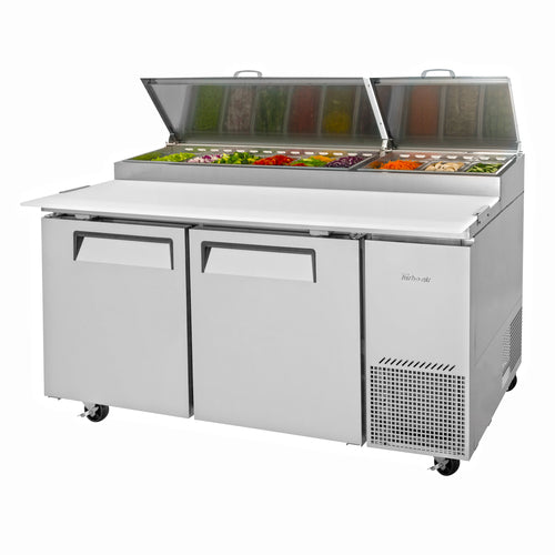 Turbo Air TPR-67SD-N 67" Super Deluxe Pizza Prep Table w/ Refrigerated Base, 115v-cityfoodequipment.com