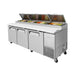 Turbo Air TPR-93SD-N 93" Super Deluxe Pizza Prep Table w/ Refrigerated Base, 115v-cityfoodequipment.com