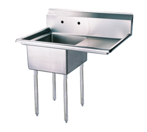 Turbo Air TSA-1-R1 39" 1 Compartment Sink w/ 18"L x 18"W Bowl, 11" Deep-cityfoodequipment.com